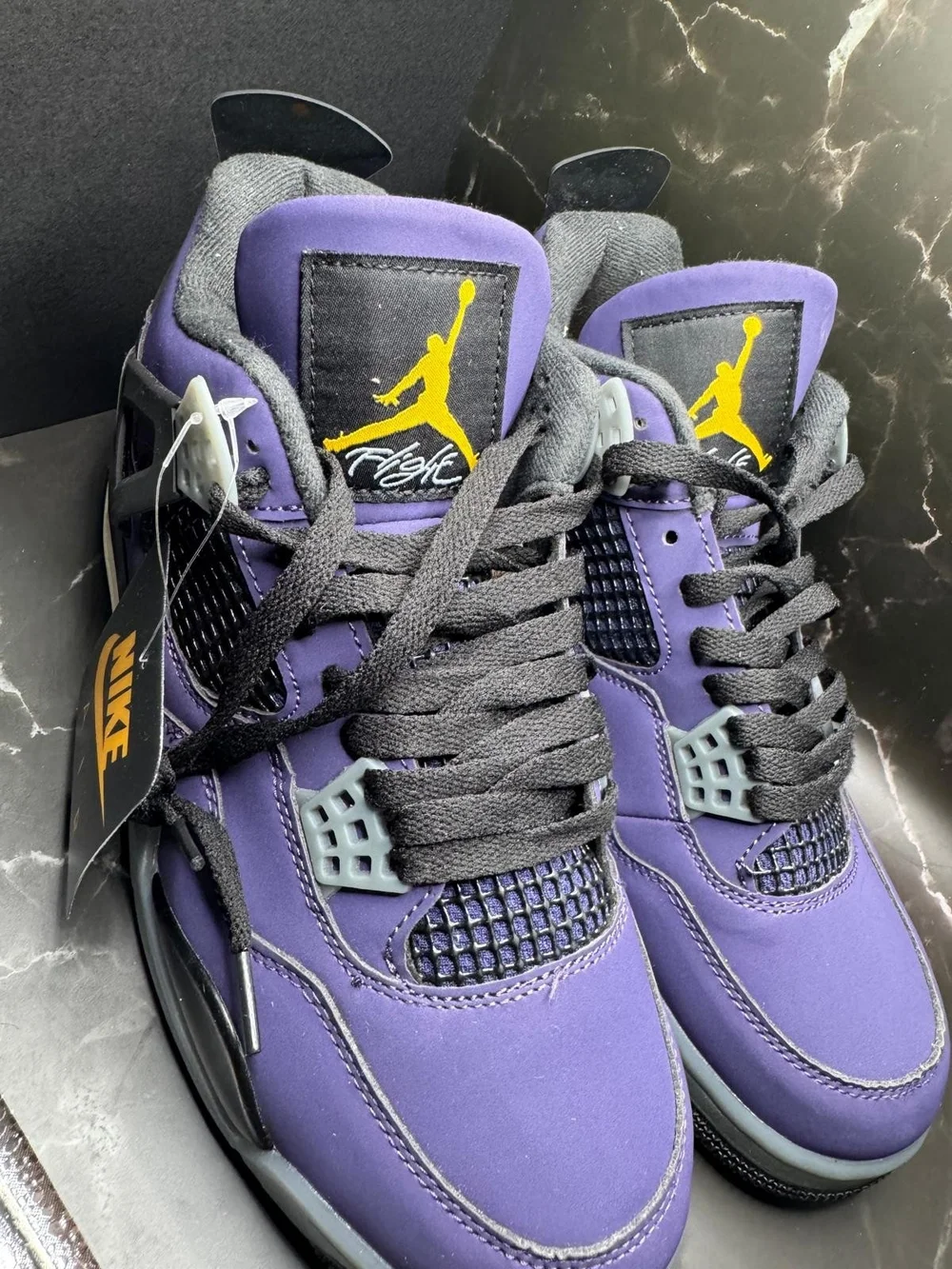 Jordan Purple and Black Sneakers